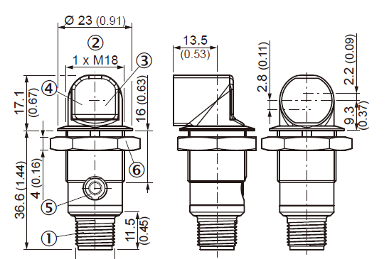 PL80A 型反光镜式光电开关