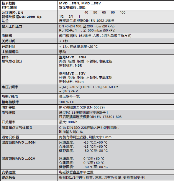 DUNGS冬斯安全电磁阀