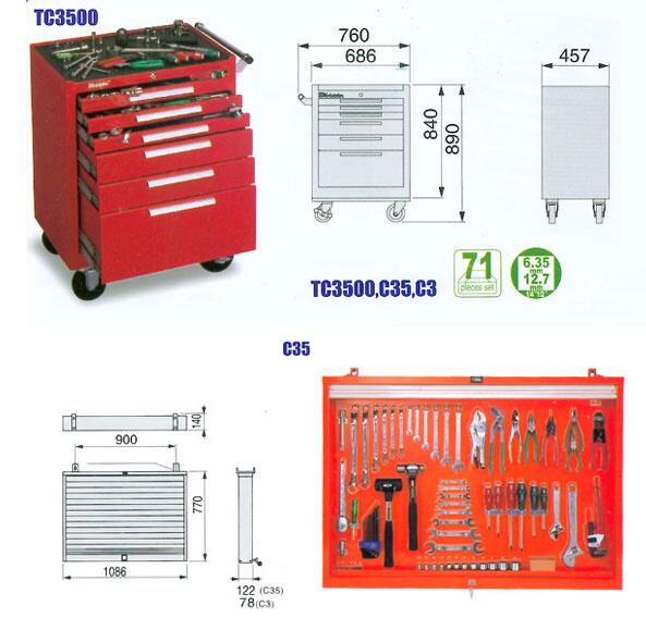 前田工具箱TC3500参数图
