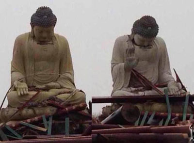 广东大佛被吹低头,大佛被吹低头,低头大佛