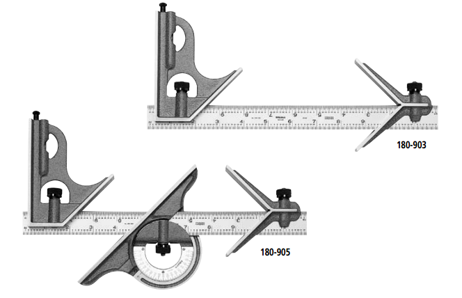  三丰(MITUTOYO) 组合直角尺套装 180 系列 英制型 尺片(单体) 180-405