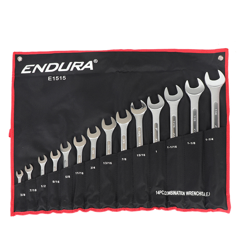 力易得 ENDURA 英制碳钢两用扳手组套