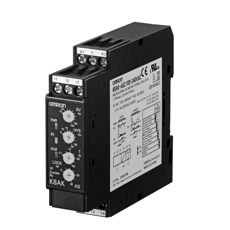 欧姆龙 OMRON 单相电流继电器 K8AK-AS系列_型号,规格,价格,报价,采购-丙通MRO