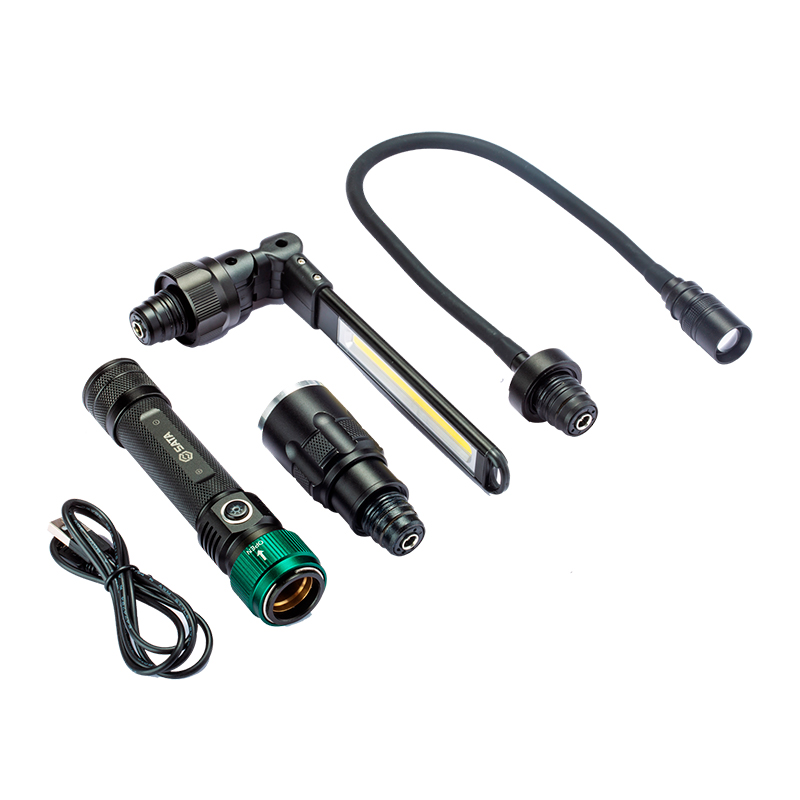 世达工具 SATA 快接式3合1可换头手电筒