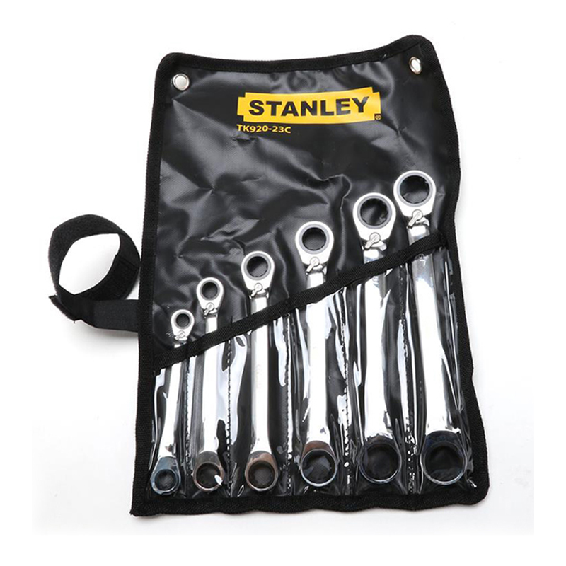 史丹利 STANLEY 公制双梅花双向棘轮快扳套装