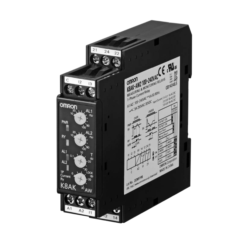 欧姆龙 OMRON 单相过欠电流继电器 K8AK-AW系列_型号,规格,价格,报价,采购-丙通MRO