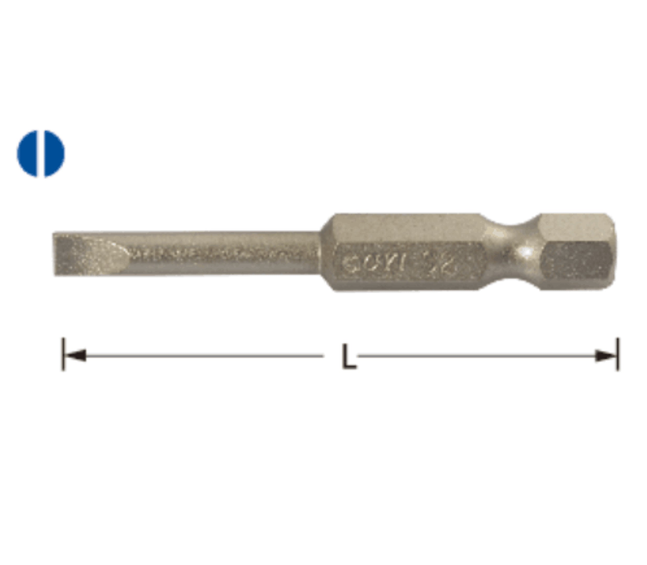 5件套6.3MM系列50MM长一字形旋具头-H35610