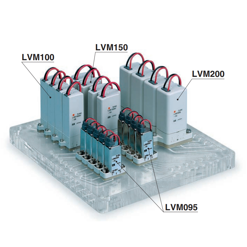 SMC 小型化学液用直动2・3通电磁阀 LVM系列