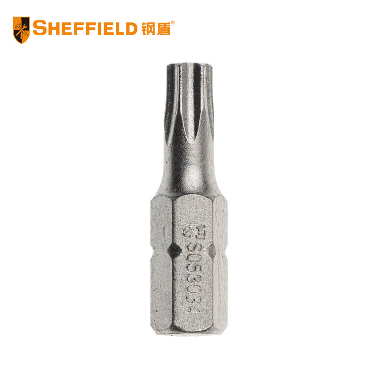 钢盾 SHEFFIELD S053030 5件套6.3mm系列25mm长中孔花型旋具头T8~T40