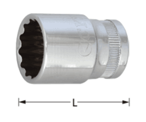 12.5MM系列公制十二角套筒-H23240