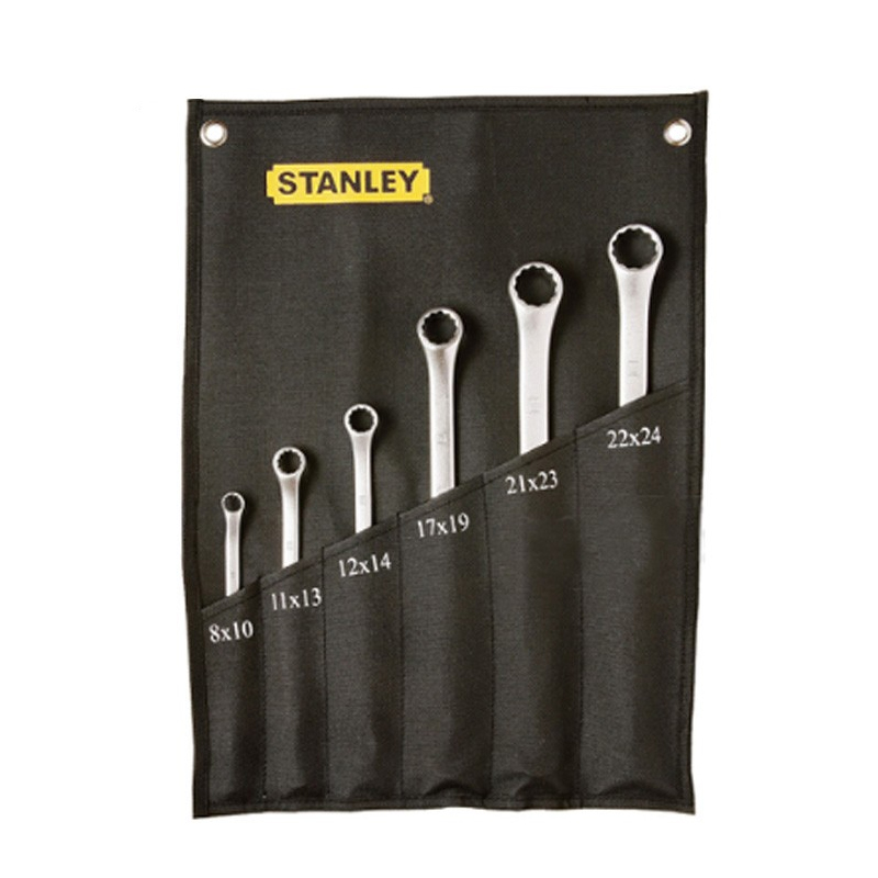 史丹利 STANLEY 公制精抛光45°角双梅花扳手套装