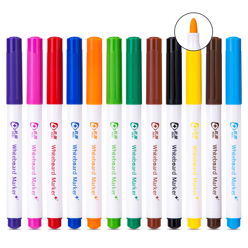 得力 deli 缤纷色彩纤维笔头不易变形易写易擦擦拭干净彩色白板笔 S531型