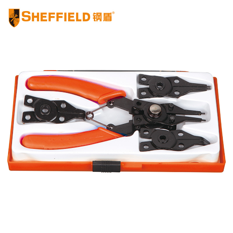 钢盾 SHEFFIELD S047001 5件套卡簧钳,钢盾工具,钢盾工具代理,钢盾工具厂家,S047001