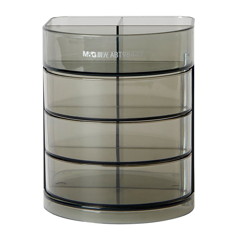 晨光 M＆G 黑色透明多层时尚笔筒 多功能办公桌面收纳盒 ABT98443型