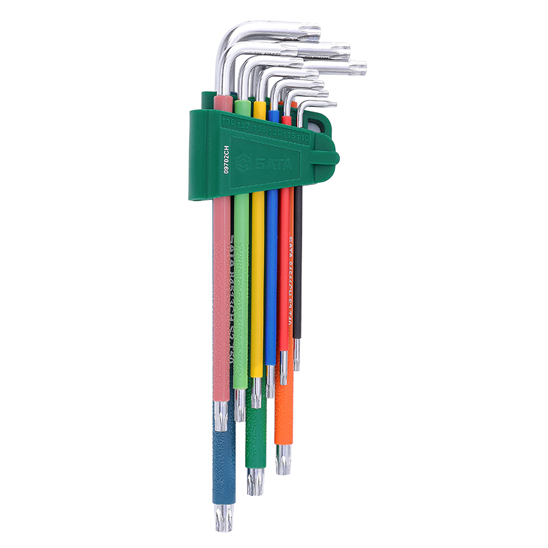 世达工具 SATA 彩虹系列9件特长中孔花形扳手组套