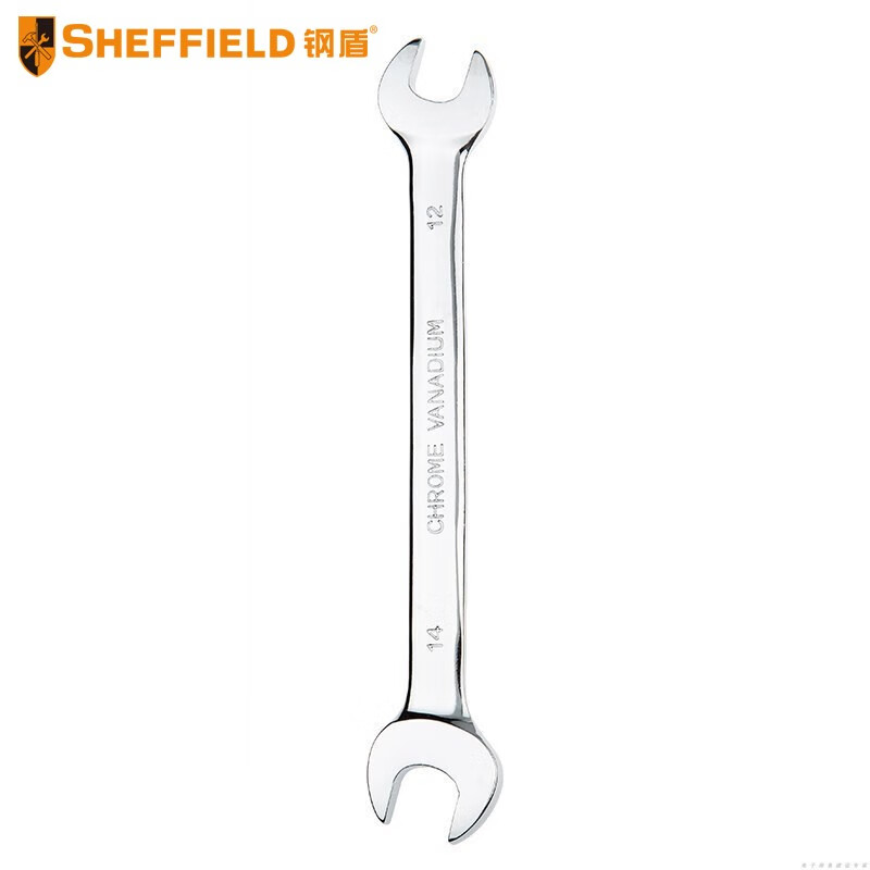 钢盾 SHEFFIELD S018105 公制精抛光双开口扳手5.5×7mm~41×46mm