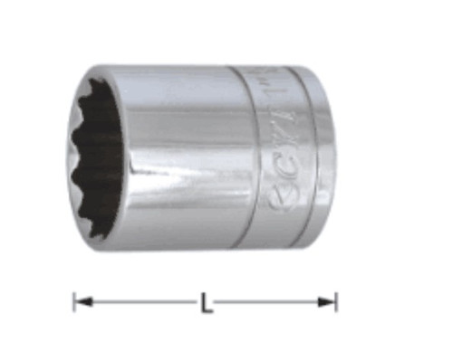12.5MM系列英制十二角套筒-H23140