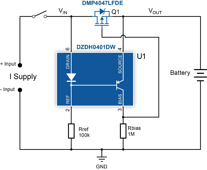 图 1：电器的电池放电保护电路。